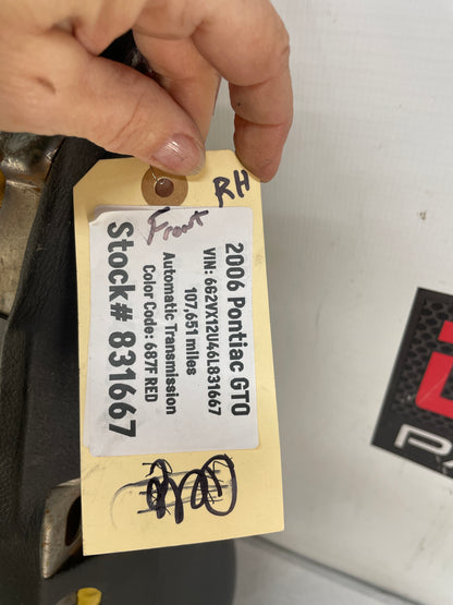 2006 Pontiac GTO RH Passenger Front Seat Lower Cushion Cover OEM