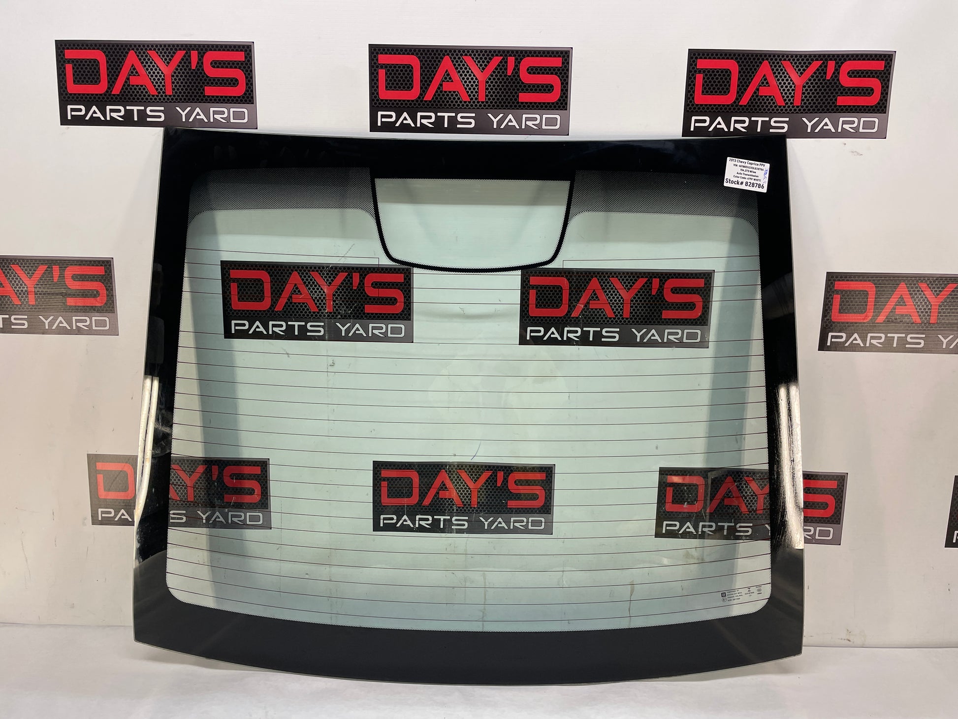2013 Chevy Caprice PPV Rear Back Glass Windshield Window OEM LOCAL PICK UP - Day's Parts Yard