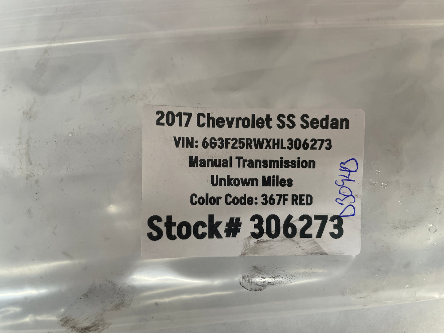 2017 Chevy SS Sedan Fuel Gas Door Cover Lid Red OEM - Day's Parts Yard