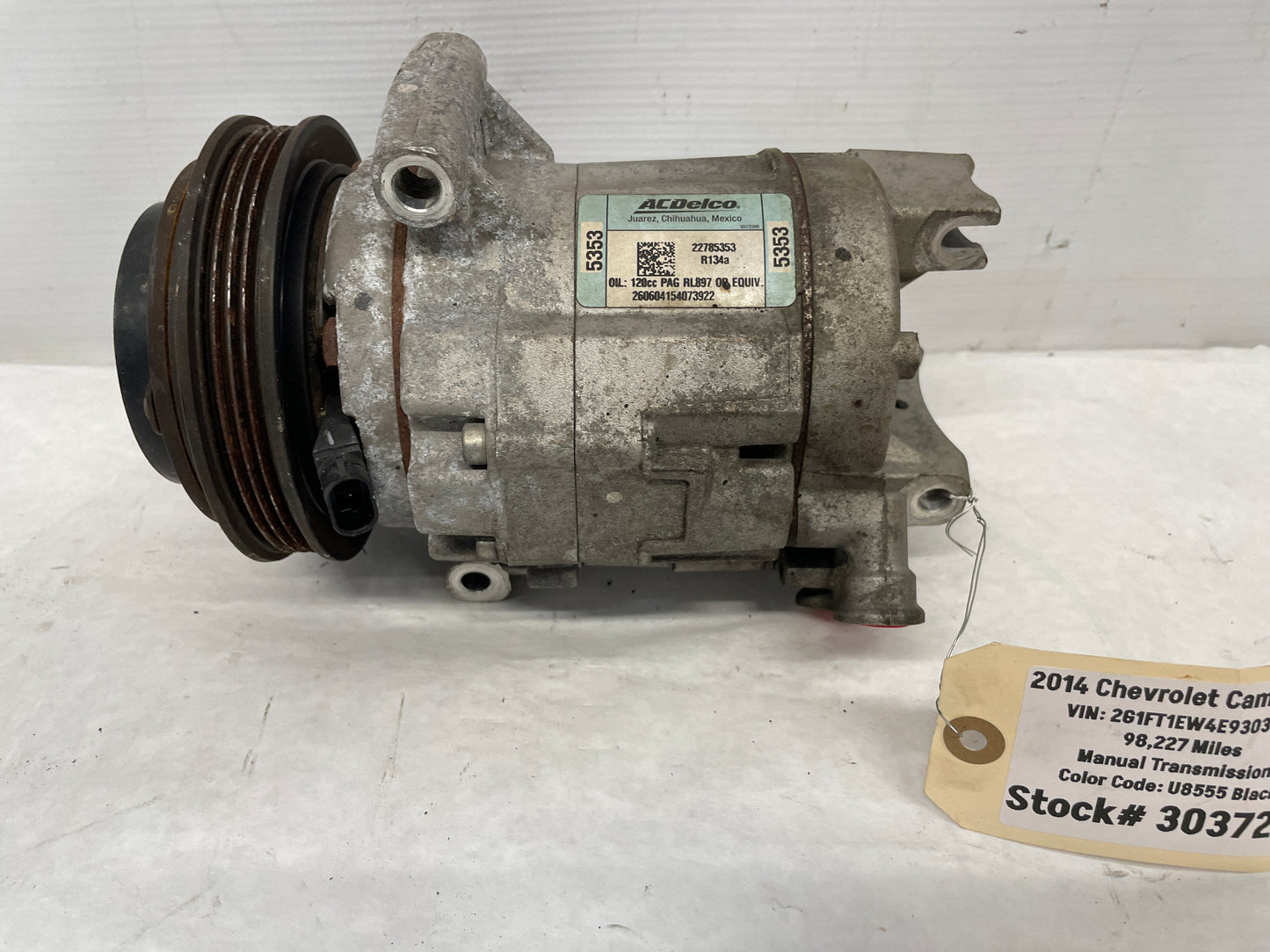 2014 Chevy Camaro SS AC A/C Air Conditioner Compressor OEM