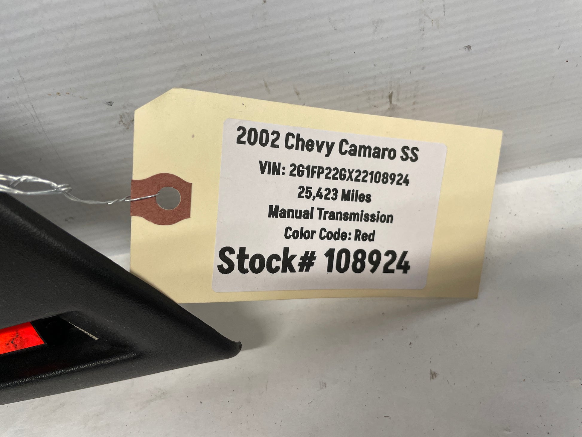 2002 Chevy Camaro SS RH Passenger Interior Door Handle Bezel Trim Ebony Black OEM - Day's Parts Yard