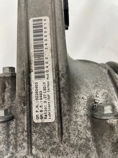 2015 Chevy SS Sedan Rear End Axle Carrier Rearend Diff Differential 3.27 LSD OEM - Day's Parts Yard