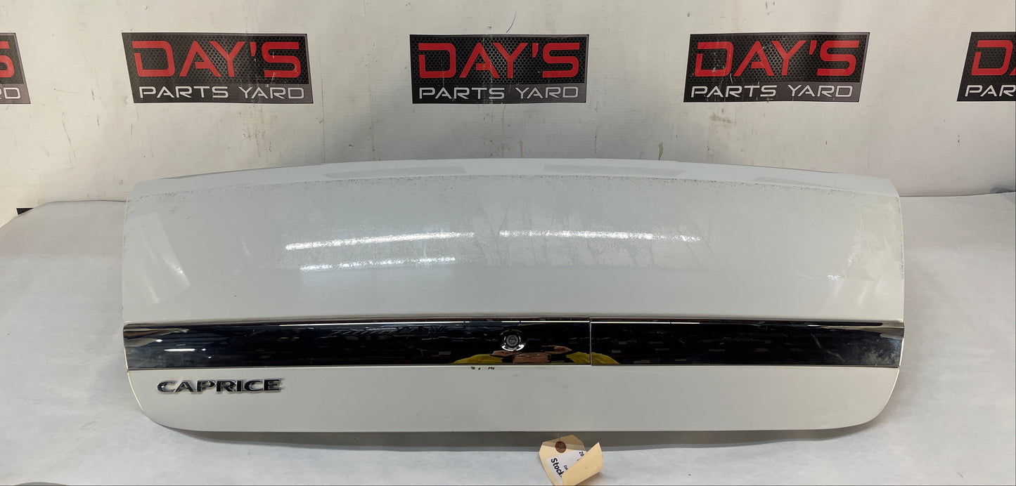 2013 Chevy Caprice PPV Trunk Deck Lid White OEM - Day's Parts Yard