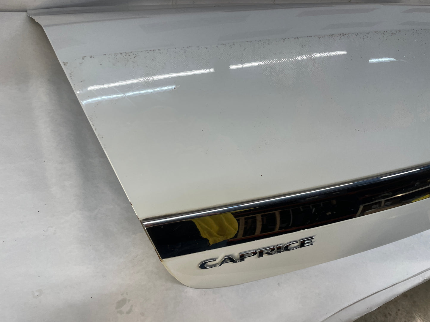 2013 Chevy Caprice PPV Trunk Deck Lid White OEM - Day's Parts Yard