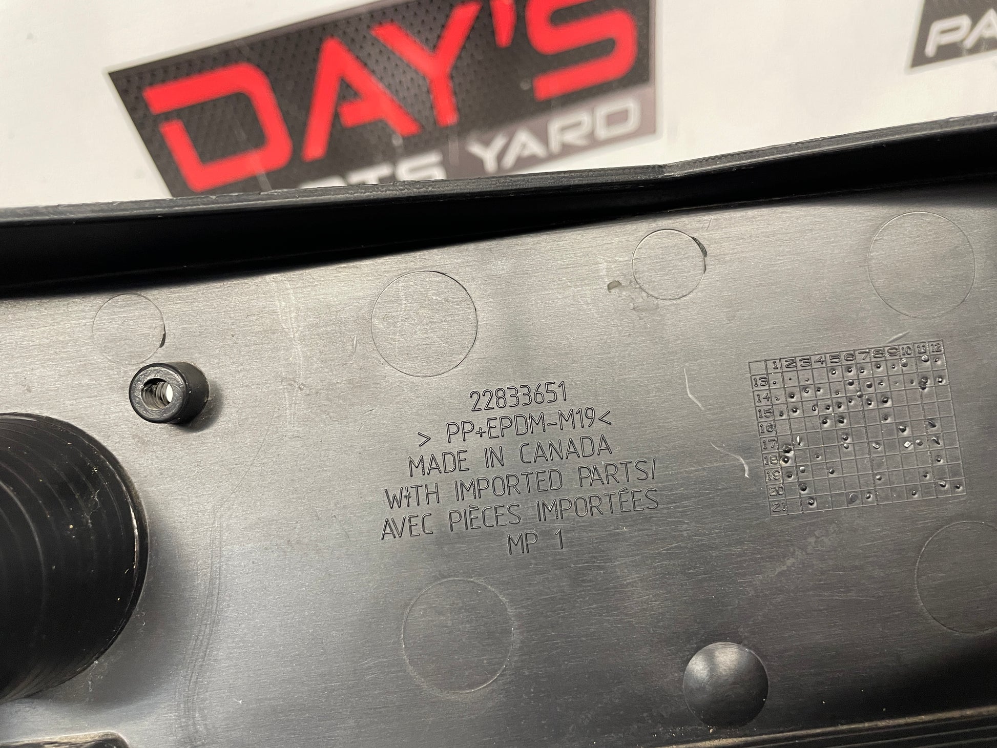 2015 Chevy Camaro SS License Plate Bracket OEM - Day's Parts Yard
