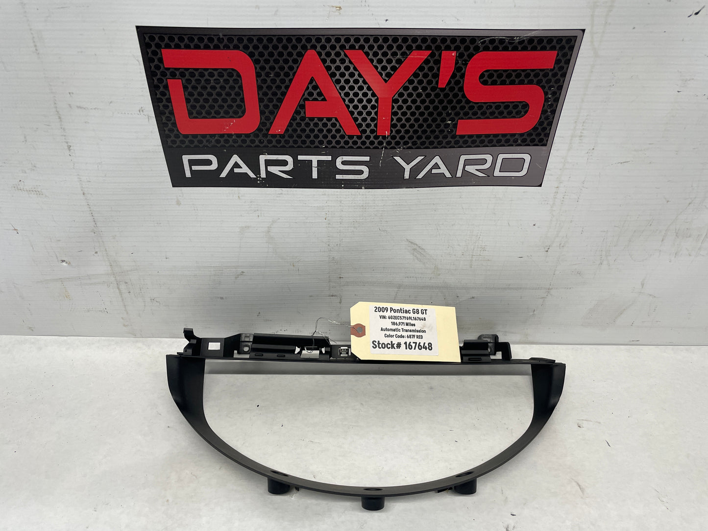 2009 Pontiac G8 GT Speedometer Gauge Cluster Bezel OEM - Day's Parts Yard