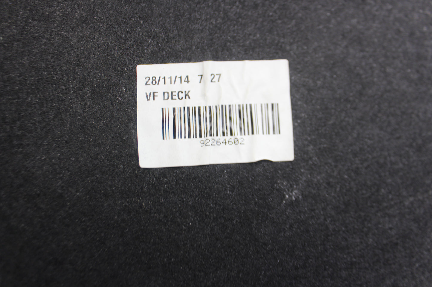 2015 Chevy SS Sedan Trunk Deck Lid Carpet Felt Liner  OEM