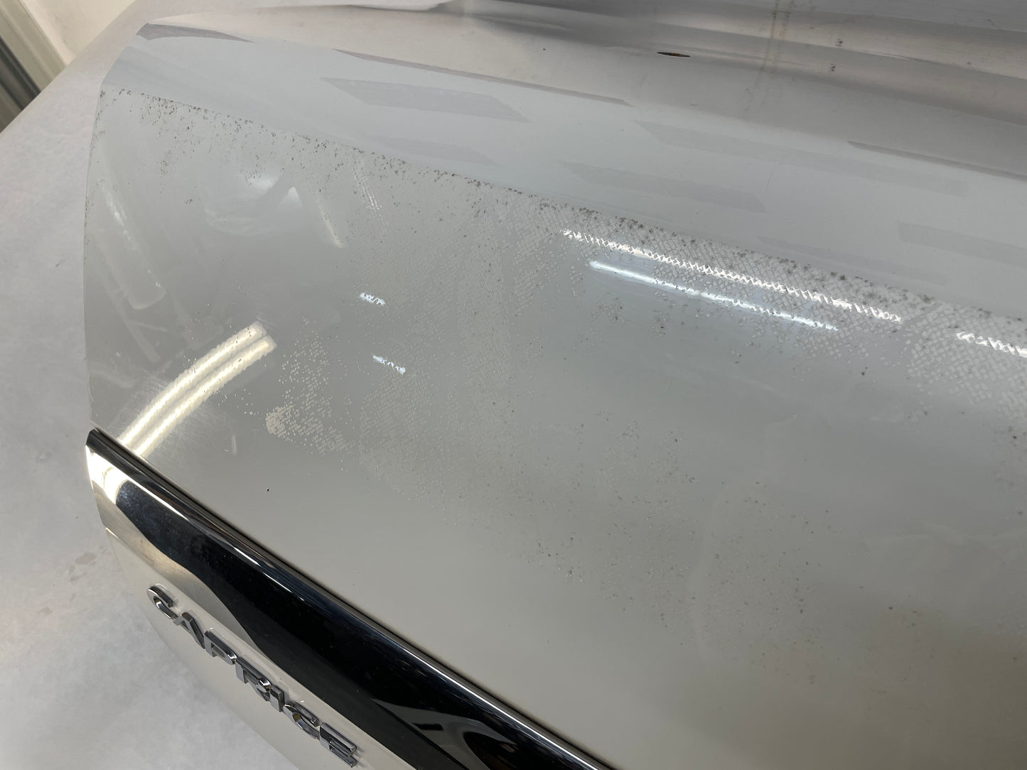 2013 Chevy Caprice PPV Trunk Deck Lid White OEM - Day's Parts Yard