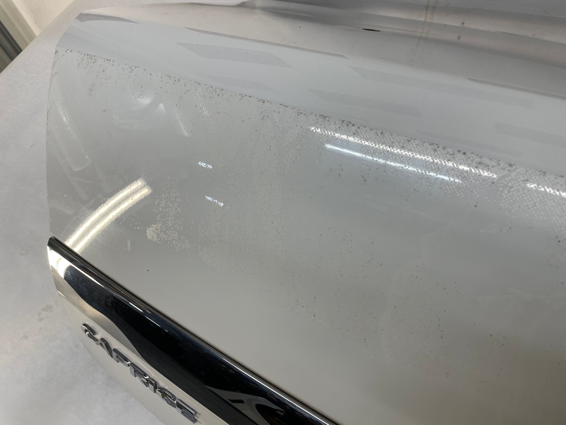 2013 Chevy Caprice PPV Trunk Deck Lid White OEM - Day's Parts Yard