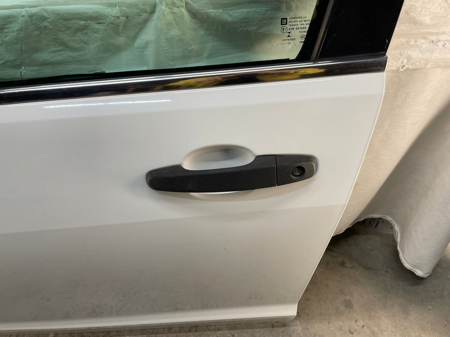 2013 Chevy Caprice PPV LH Driver Front Exterior Door White OEM - Day's Parts Yard