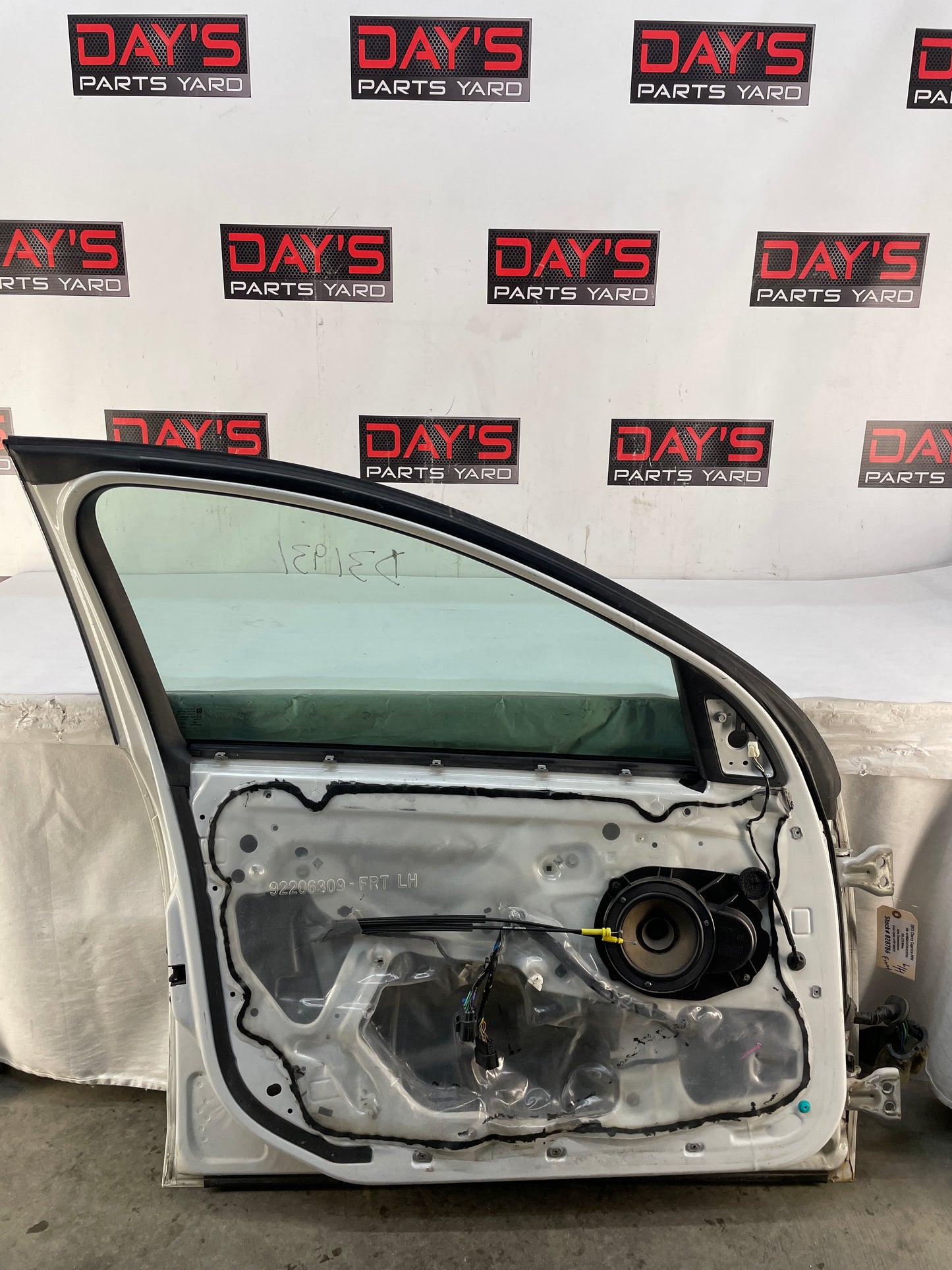 2013 Chevy Caprice PPV LH Driver Front Exterior Door White OEM - Day's Parts Yard