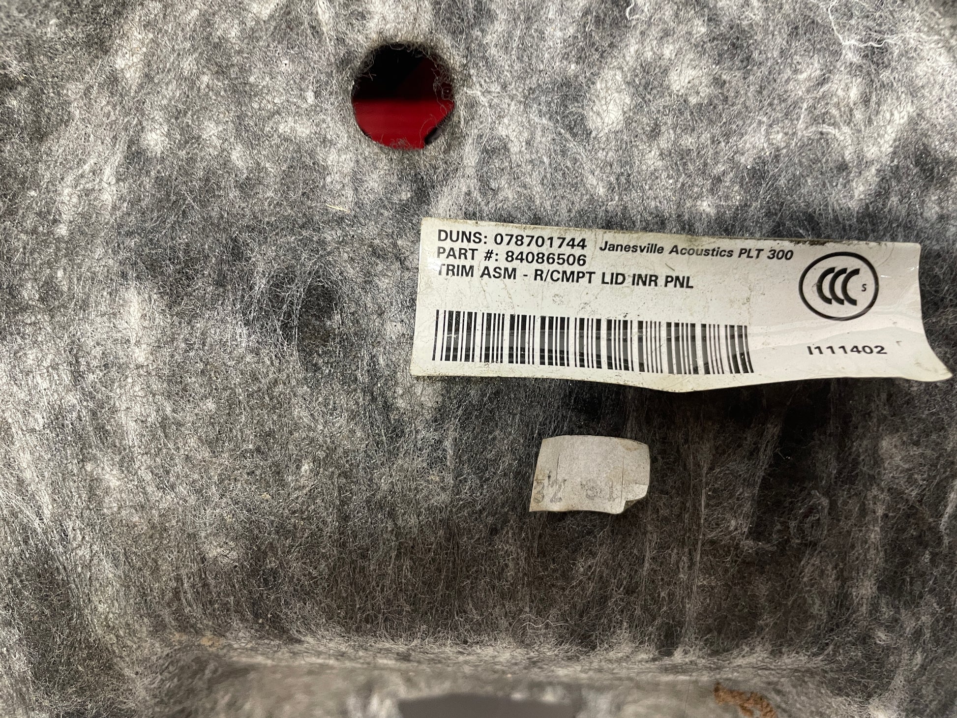 2018 Chevy Camaro 1LE SS Trunk Deck Lid Carpet Felt Liner OEM - Day's Parts Yard
