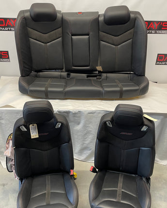 2015 Chevy SS Sedan Seats Front and Rear Black Leather Suede OEM