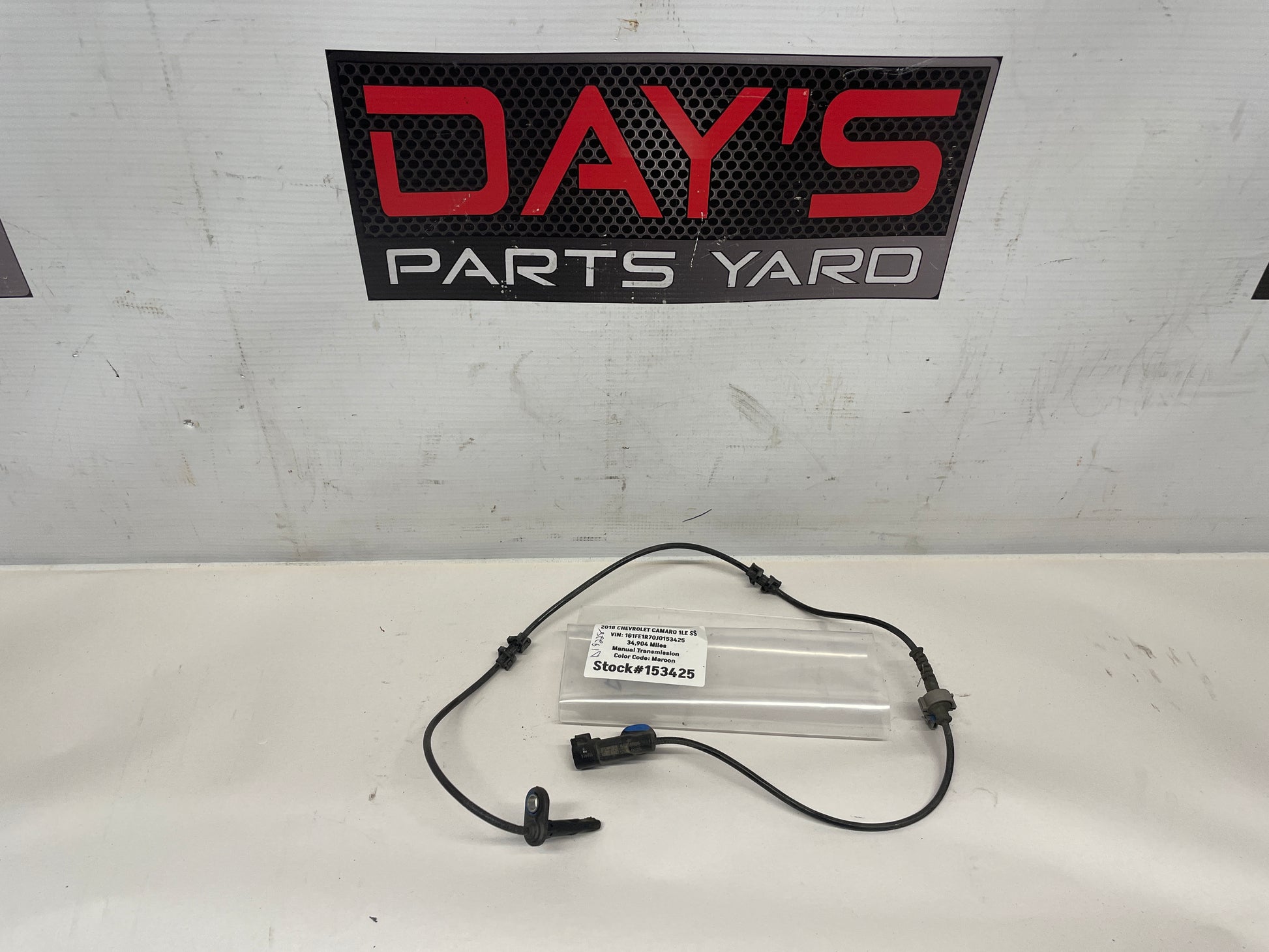 2018 Chevy Camaro 1LE SS LH Driver Front ABS Speed Sensor Wire OEM - Day's Parts Yard