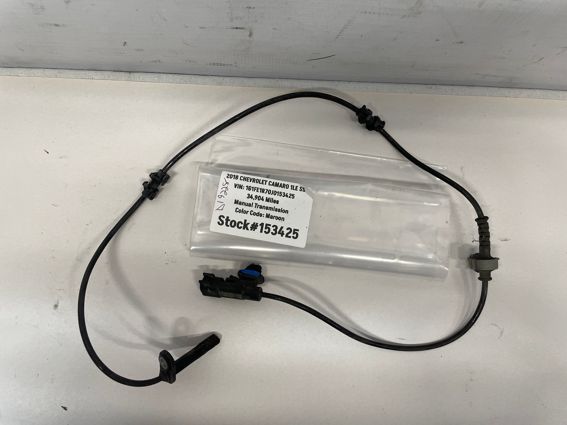 2018 Chevy Camaro 1LE SS LH Driver Front ABS Speed Sensor Wire OEM - Day's Parts Yard