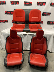 2010 Chevy Camaro SS Seats Fronts and Rears Black and Orange Leather OEM - Day's Parts Yard