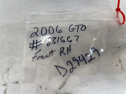 2006 Pontiac GTO RH Passenger Front Seat Hinge Inner Trim Cover OEM