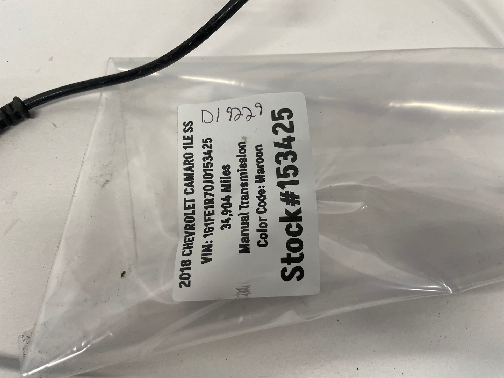 2018 Chevy Camaro 1LE SS RH Passenger Front ABS Speed Sensor Wire OEM - Day's Parts Yard