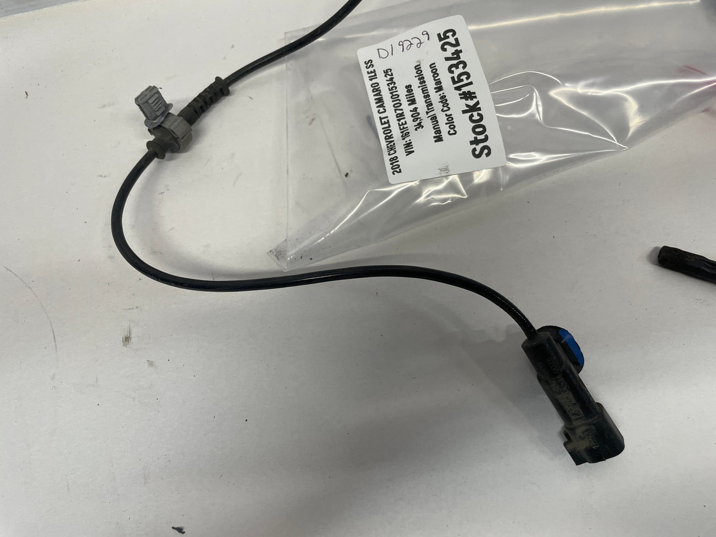 2018 Chevy Camaro 1LE SS RH Passenger Front ABS Speed Sensor Wire OEM - Day's Parts Yard