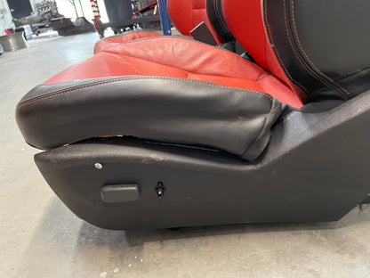 2010 Chevy Camaro SS Seats Fronts and Rears Black and Orange Leather OEM - Day's Parts Yard