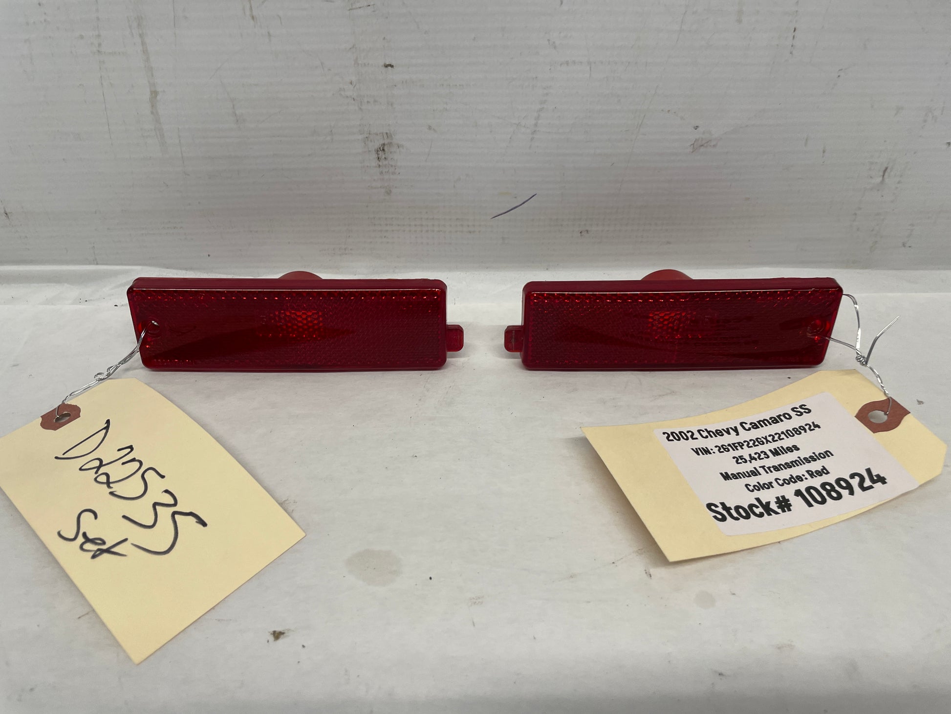 2002 Chevy Camaro SS RH & LH Rear Bumper Side Marker Light Housing OEM - Day's Parts Yard