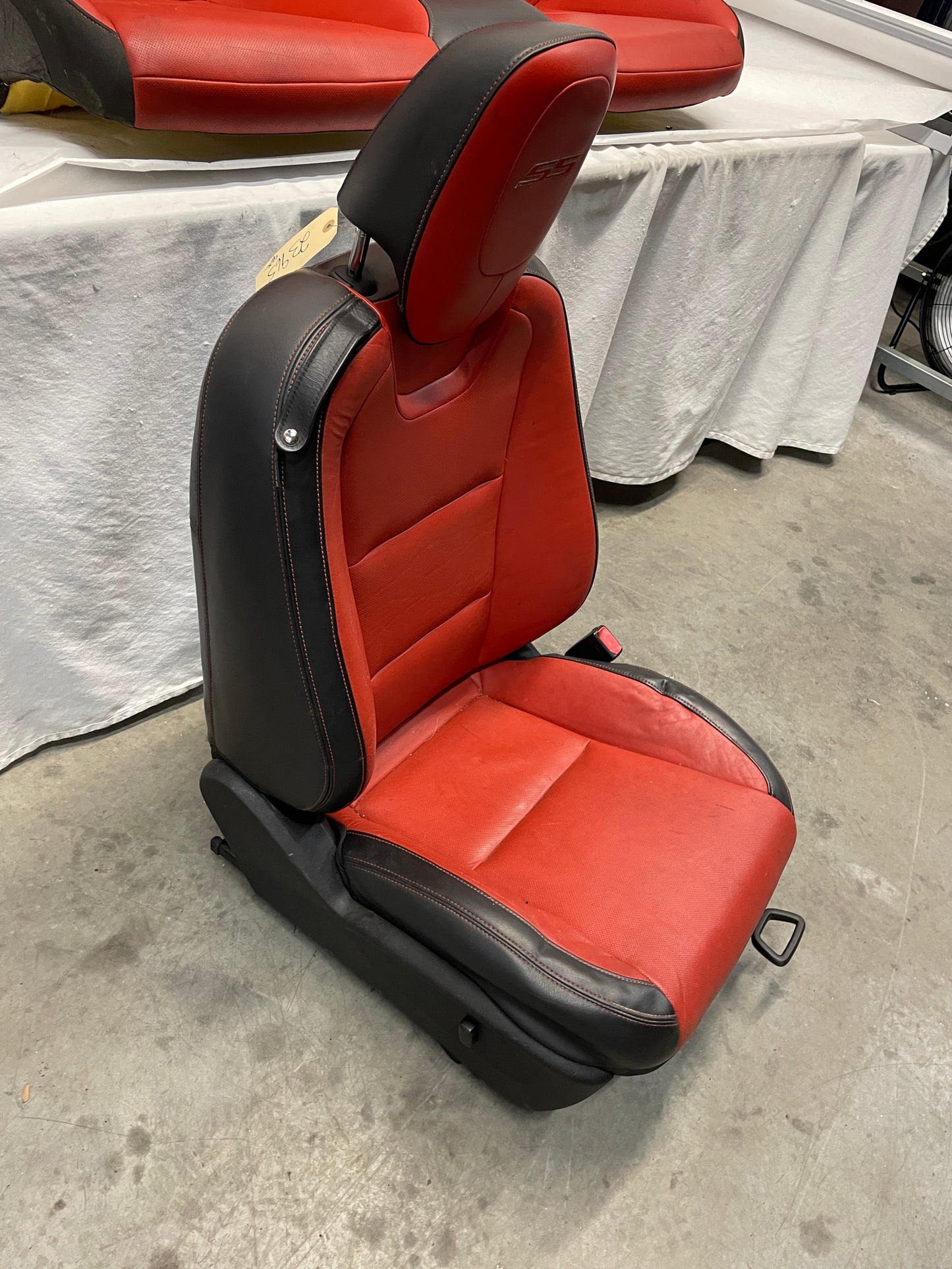 2010 Chevy Camaro SS Seats Fronts and Rears Black and Orange Leather OEM - Day's Parts Yard