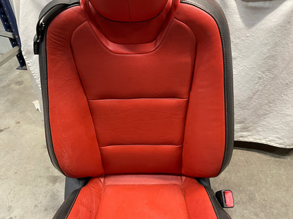 2010 Chevy Camaro SS Seats Fronts and Rears Black and Orange Leather OEM - Day's Parts Yard