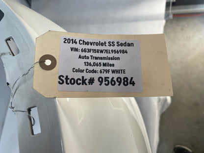 2014 Chevy SS Sedan Rear Bumper Cover Assembly White OEM - Day's Parts Yard