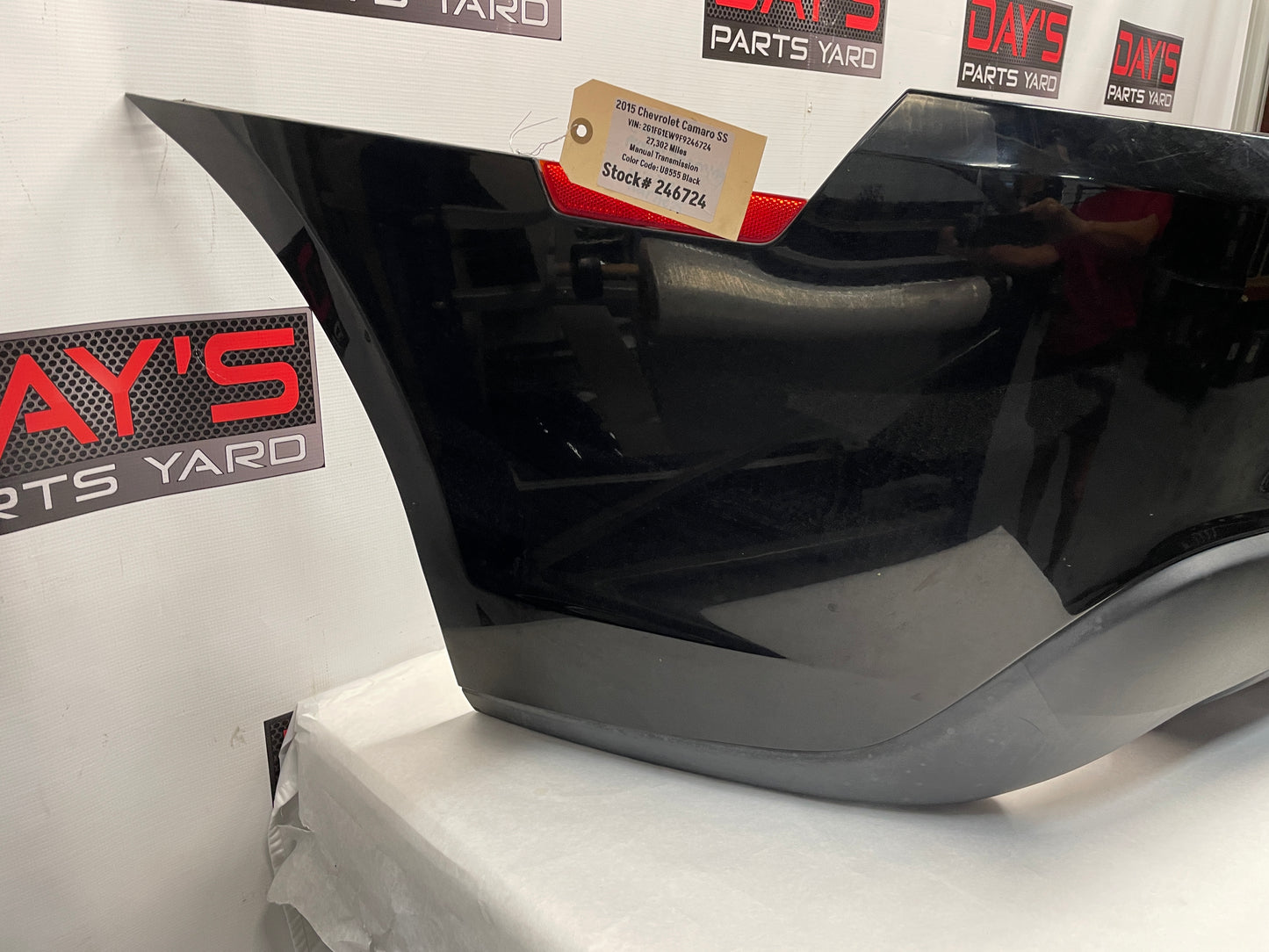 2015 Chevy Camaro SS Complete Rear Bumper Cover Black OEM