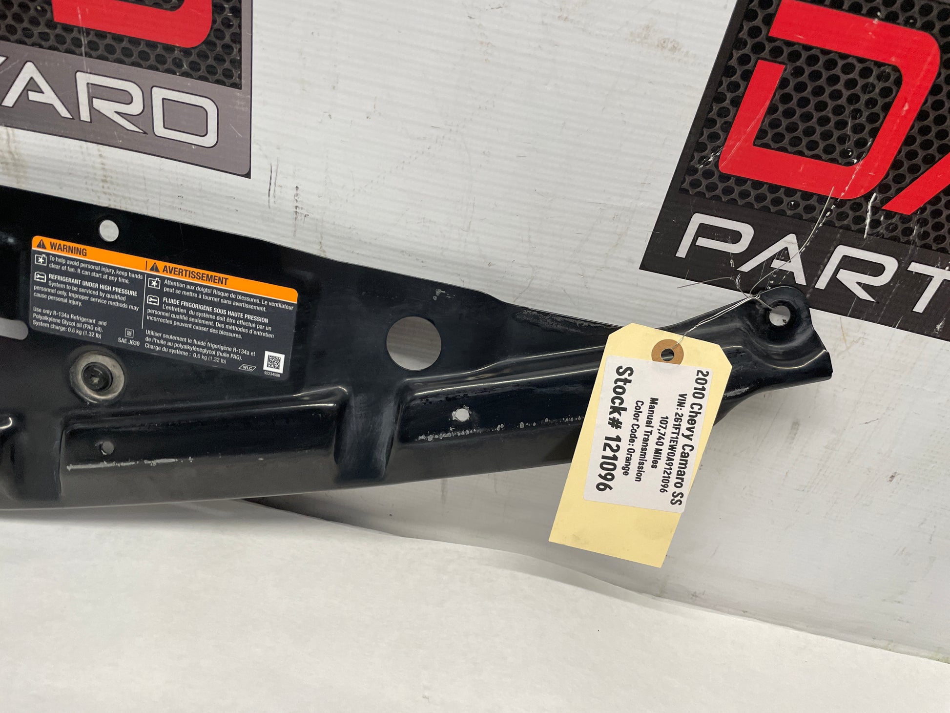2010 Chevy Camaro SS Front Bumper Fascia Radiator Cover Shield Support OEM - Day's Parts Yard