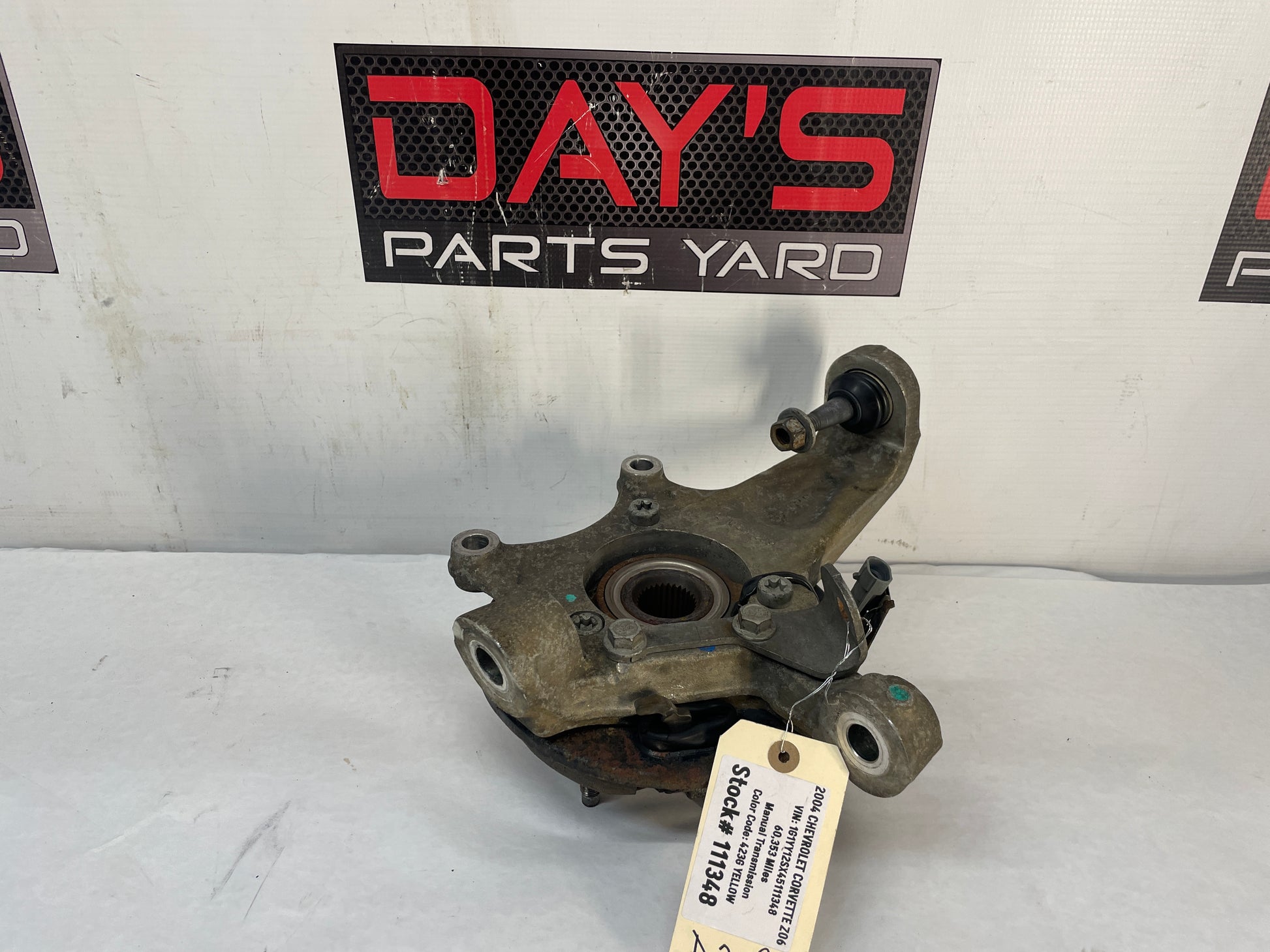 2004 Chevy C5 Corvette Z06 LH Driver Front Suspension Spindle Knuckle Hub OEM - Day's Parts Yard