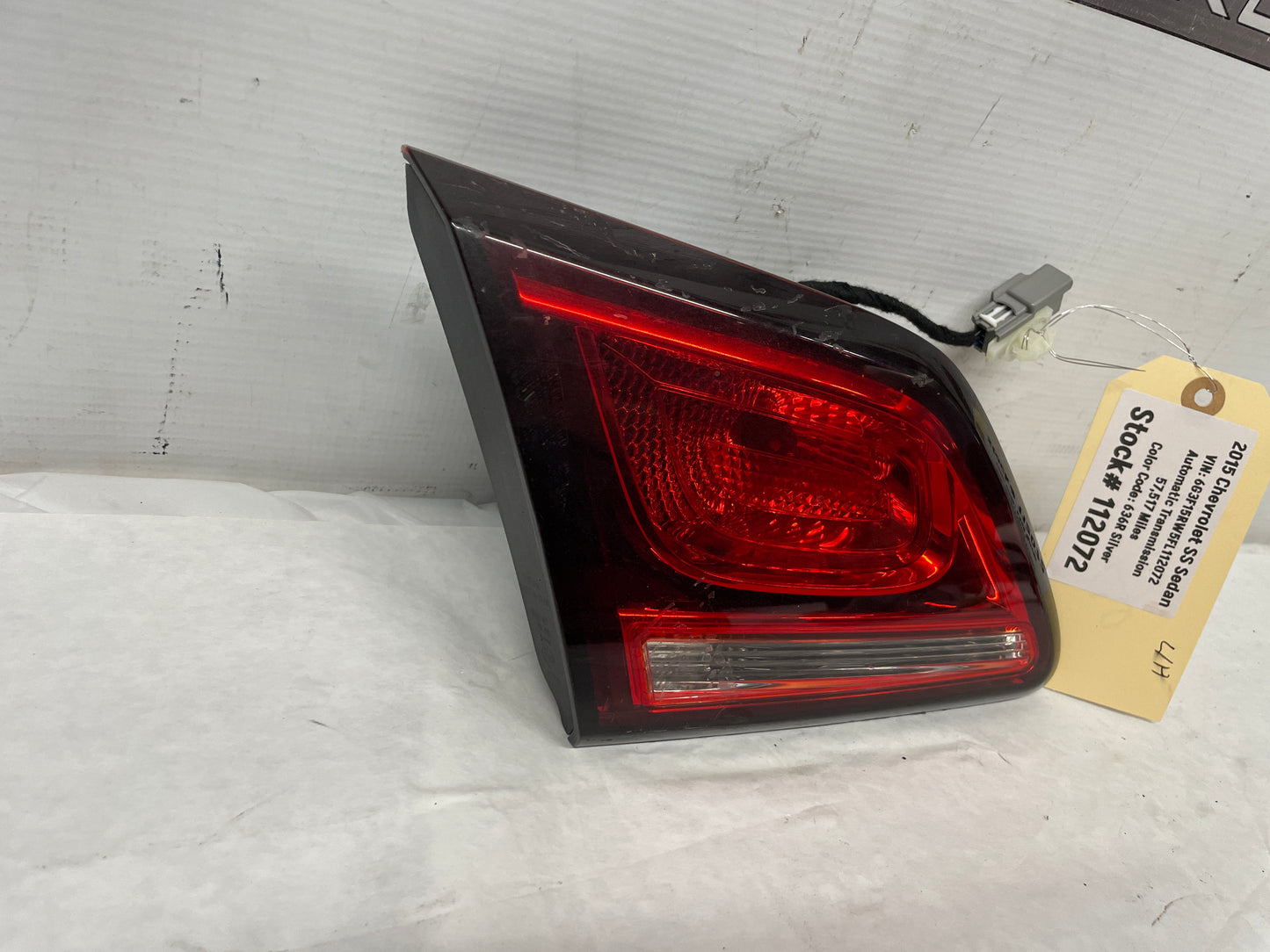 2015 Chevy SS Sedan LH Driver Inner Tail Light Taillight Lamp OEM - Day's Parts Yard