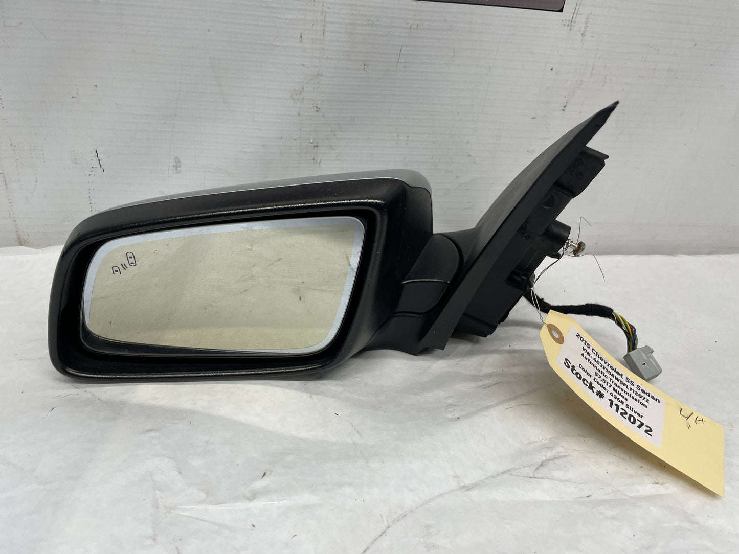 2015 Chevy SS Sedan LH Driver Exterior Side Mirror Silver OEM - Day's Parts Yard