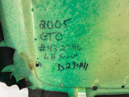 2005 Pontiac GTO LH Driver Front Seat Rear Upper Back Panel Cover Trim Map Pocket Bag OEM