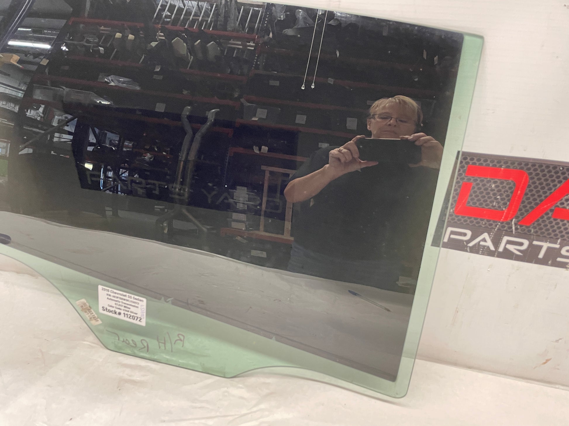 2015 Chevy SS Sedan RH Passenger Rear Door Window Glass OEM - Day's Parts Yard