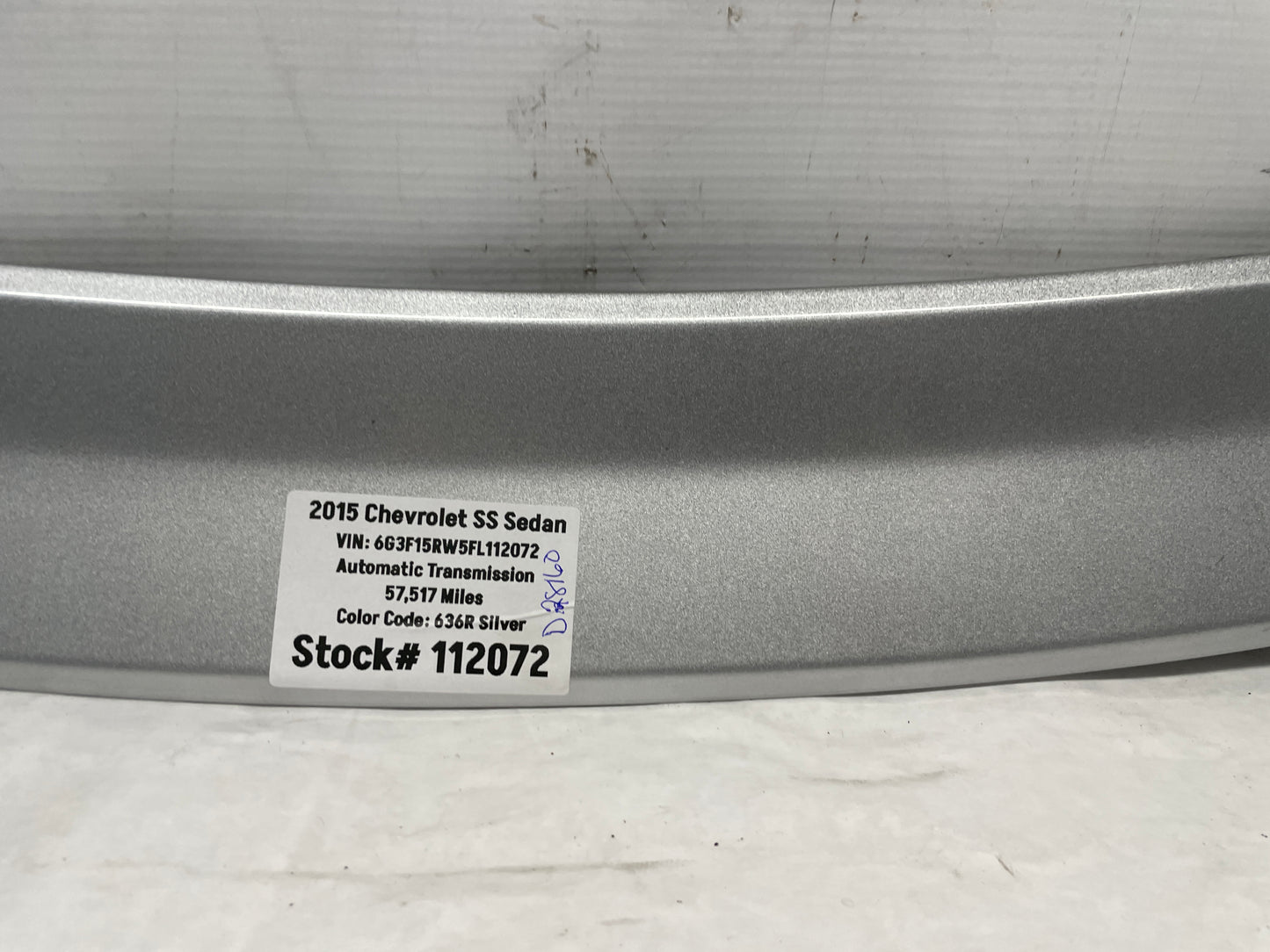 2015 Chevy SS Sedan Trunk Deck Lid Spoiler Wing OEM - Day's Parts Yard