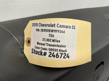 2015 Chevy Camaro SS Rear Deck Parcel Package Tray Shelf Cover OEM