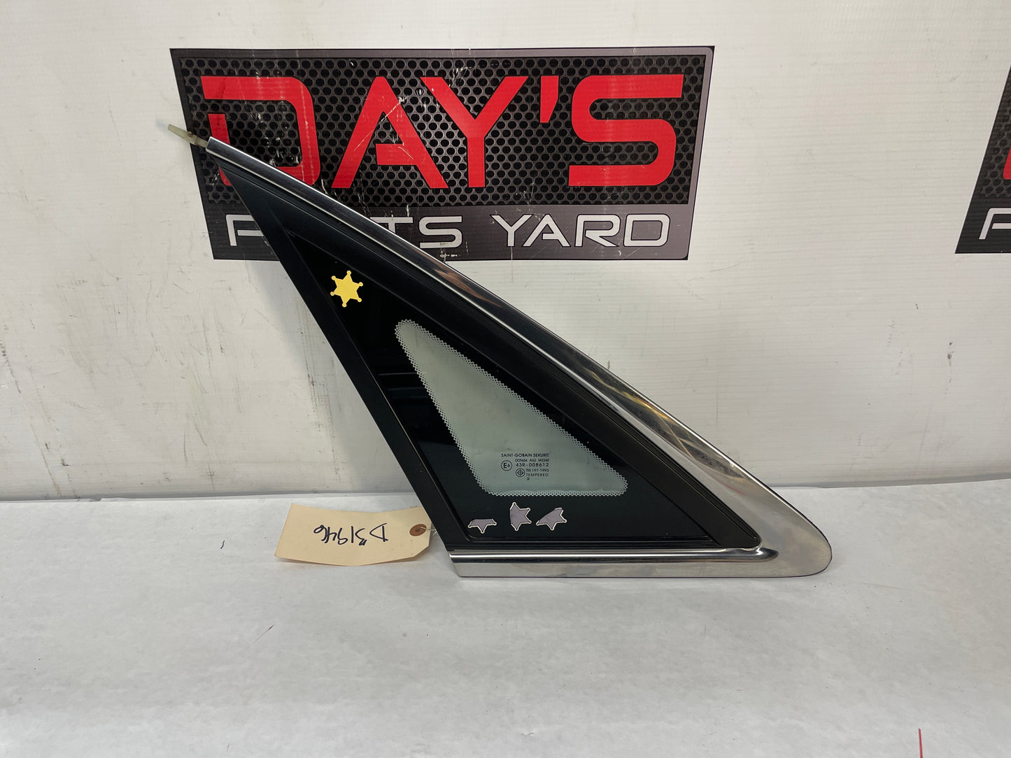 2013 Chevy Caprice PPV LH Driver Rear Quarter Window Glass OEM - Day's Parts Yard