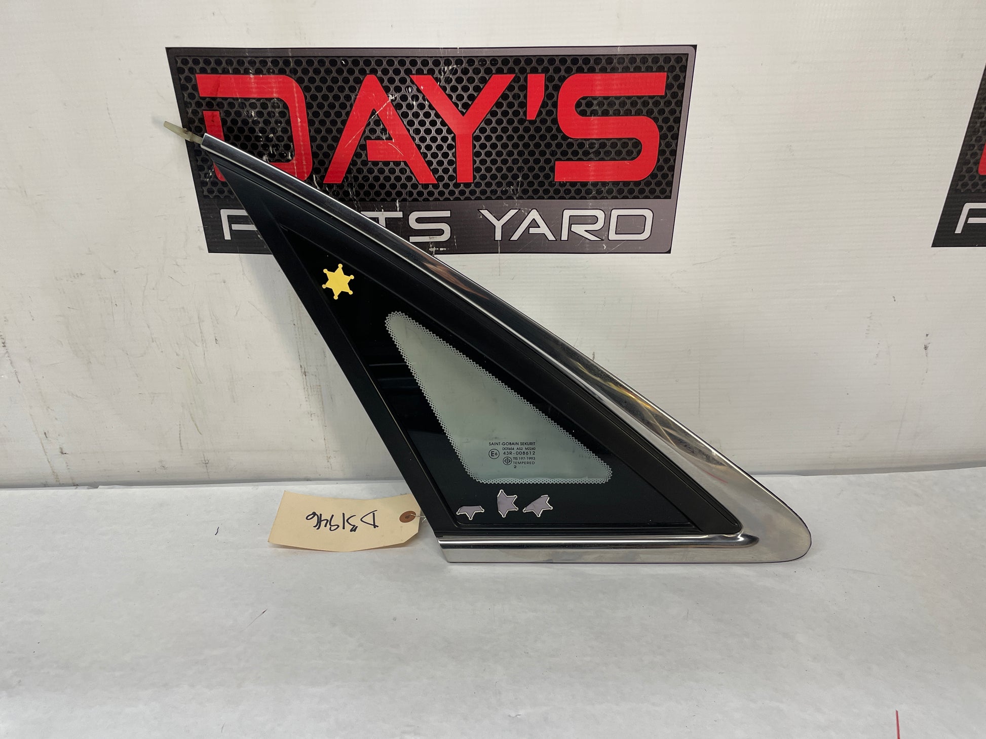 2013 Chevy Caprice PPV LH Driver Rear Quarter Window Glass OEM - Day's Parts Yard