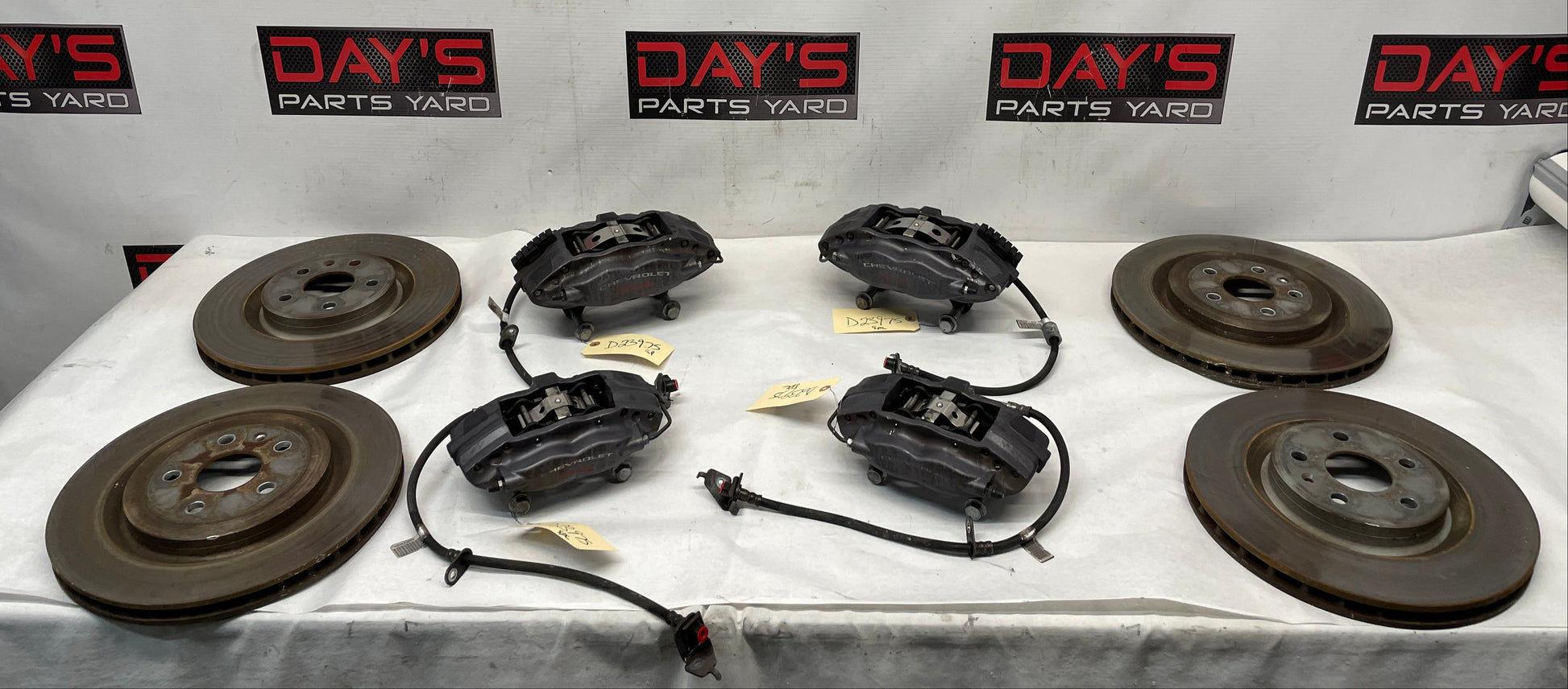 2010 Chevy Camaro SS Brembo Brake Calipers & Rotors Front and Rear OEM - Day's Parts Yard