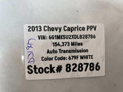 2013 Chevy Caprice PPV Fuel Gas Cover Lid Door White OEM - Day's Parts Yard