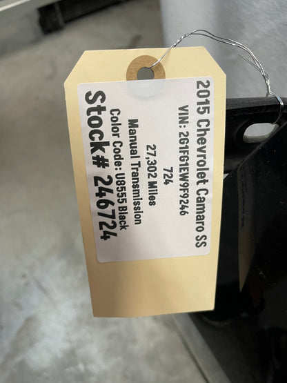 2015 Chevy Camaro SS LH Driver Front Exterior Door Black OEM