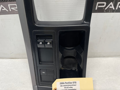 2004 Pontiac GTO Center Console Shifter Bezel Trim Plate Window Switches OEM - Day's Parts Yard