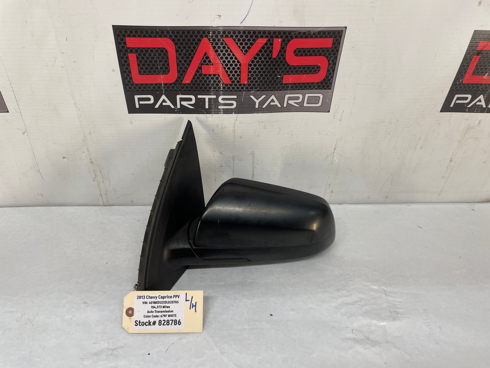 2013 Chevy Caprice PPV LH Driver Exterior Out Side Door Mirror OEM - Day's Parts Yard