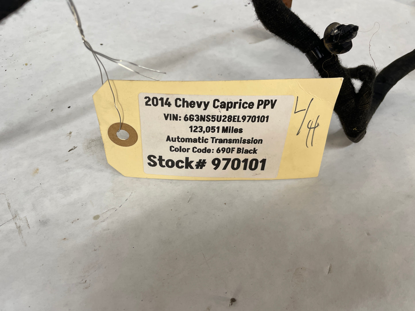 2014 Chevy Caprice PPVLH Driver Seat Wire Wiring Harness OEM - Day's Parts Yard
