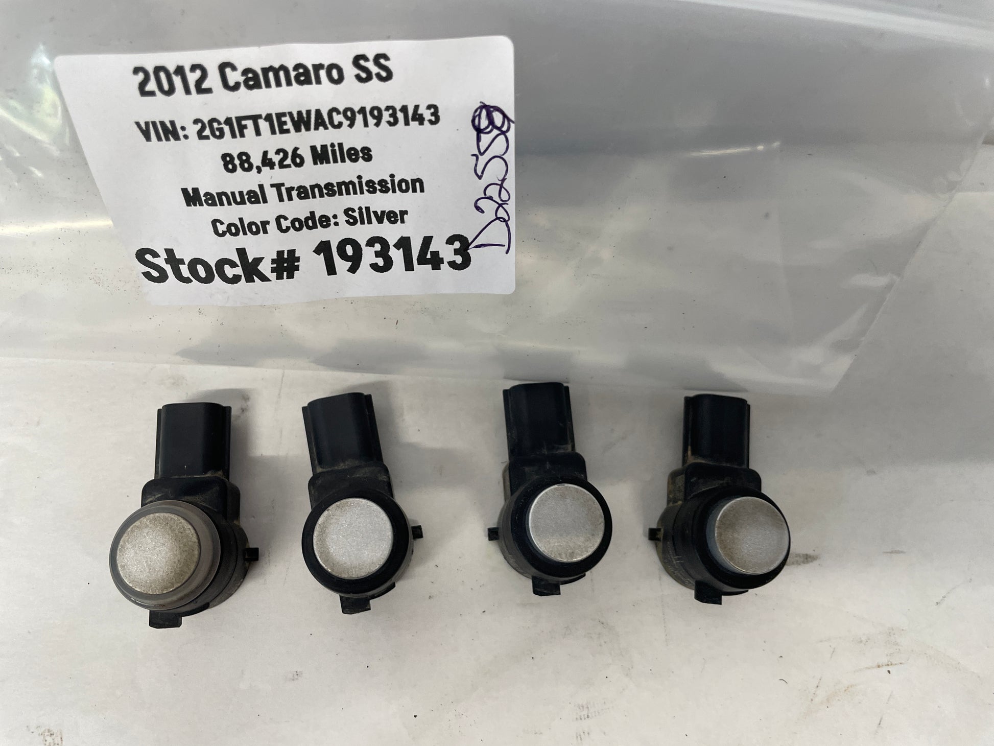2012 Chevy Camaro SS Rear Bumper Reverse Back Up Parking Alarm Sensors OEM - Day's Parts Yard