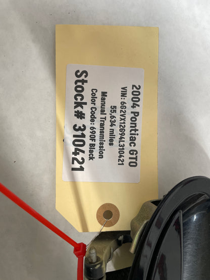 2004 Pontiac GTO RH Passenger Exterior Door Handle Black OEM - Day's Parts Yard