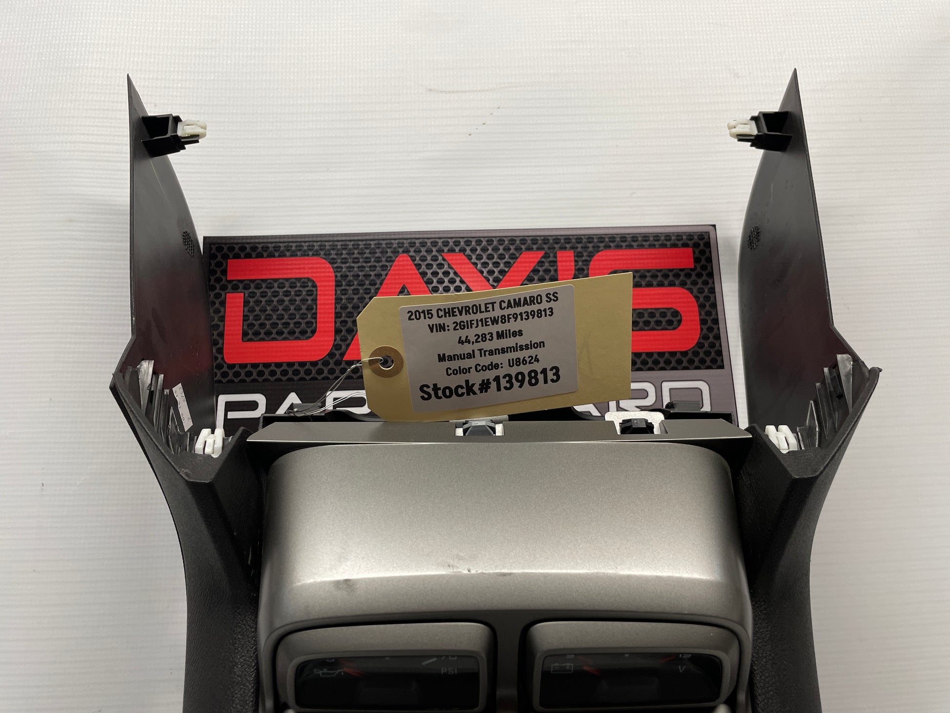 2015 Chevy Camaro SS Complete Center Console Arm Rest w/ Auxiliary Gauges OEM - Day's Parts Yard