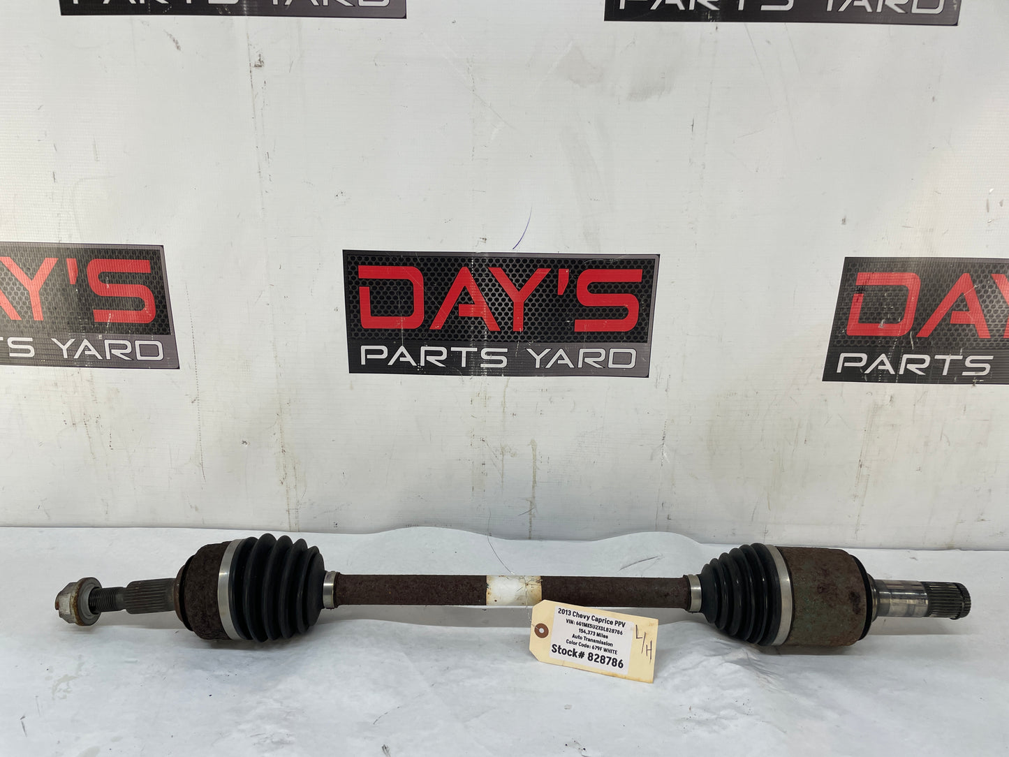 2013 Chevy Caprice PPV LH Driver Rear CV Axle Half Shaft OEM - Day's Parts Yard