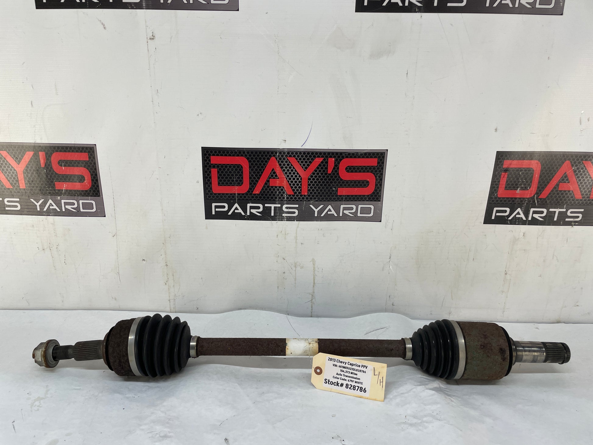 2013 Chevy Caprice PPV LH Driver Rear CV Axle Half Shaft OEM - Day's Parts Yard